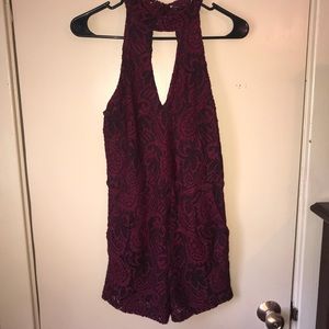 Burgundy romper